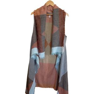 ANDREW MARC KNIT LONG SHAWL VEST